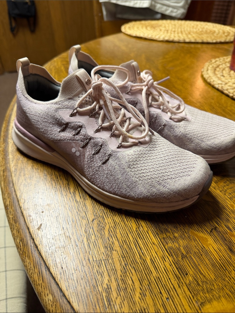 Ryka Women's Knit Lace-Up Sneakers - Light Pink